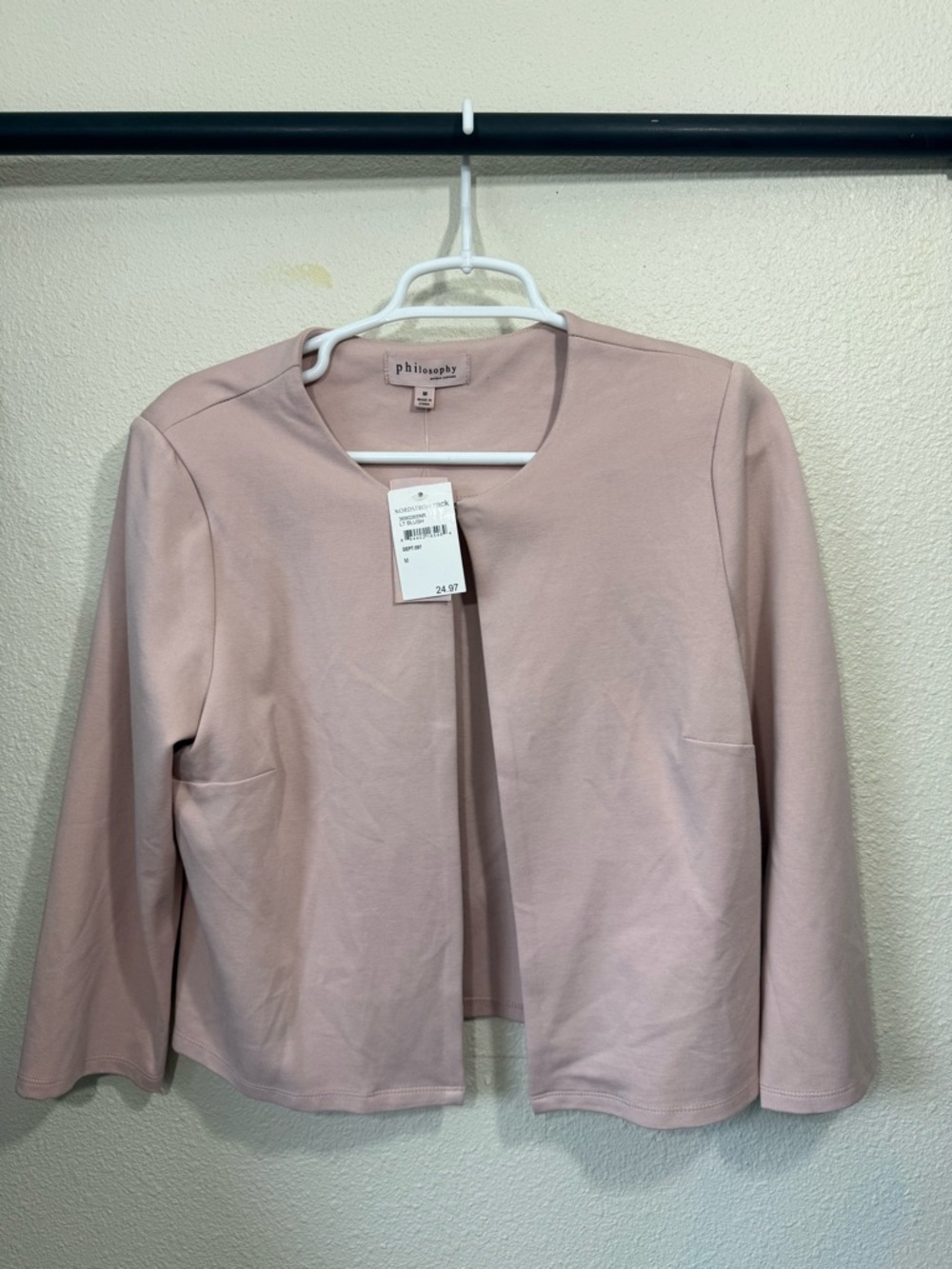 Philosophy Light Blush Open Blazer